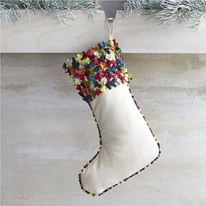 Crate&Barrel Multicolor Holiday Stocking